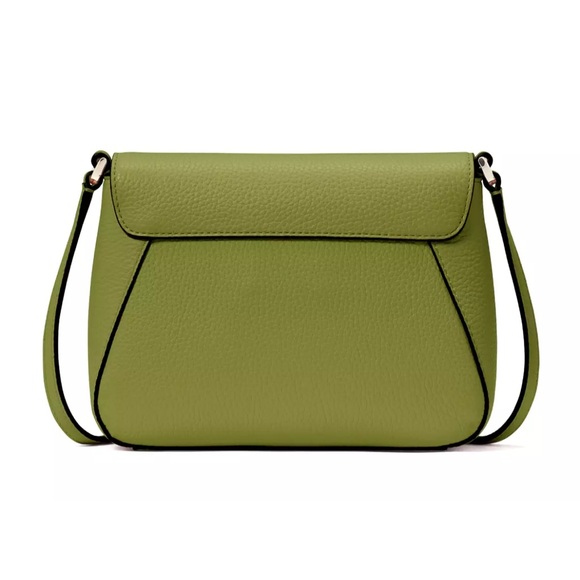 New Kate Spade Monica Mini Flap Crossbody bag Pebble Leather Kelp Forest - Picture 4 of 5